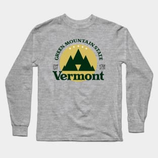 Vermont, The Green Mountain State Long Sleeve T-Shirt